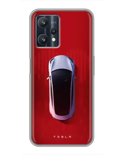 Чехол для Realme 9 Pro Plus с картинкой «Tesla Top View»