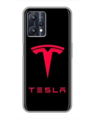 Чехол для Realme 9 Pro Plus с картинкой «Tesla Red Logo»