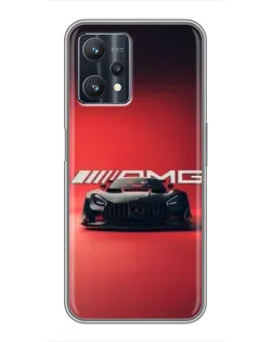 Чехол для Realme 9 Pro Plus с картинкой «Mercedes AMG — красная линия»