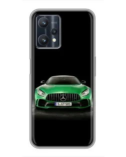 Чехол для Realme 9 Pro Plus с картинкой «Mercedes — неоновый лого»