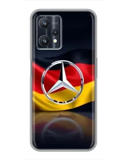 Чехол для Realme 9 Pro Plus с картинкой «Mercedes — флаг Германии»