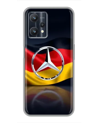 Чехол для Realme 9 Pro Plus с картинкой «Mercedes — флаг Германии»