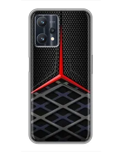Чехол для Realme 9 Pro Plus с картинкой «Mercedes Carbon Grid»