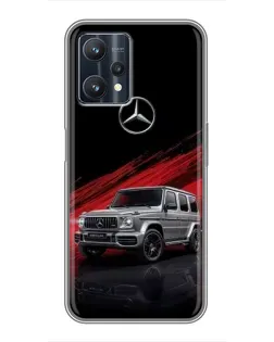 Чехол для Realme 9 Pro Plus с картинкой «Mercedes G-Class красный»