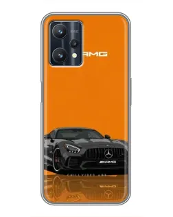Чехол для Realme 9 Pro Plus с картинкой «Оранжевый Mercedes AMG»