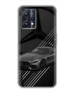 Чехол для Realme 9 Pro Plus с картинкой «Mercedes AMG — графика»