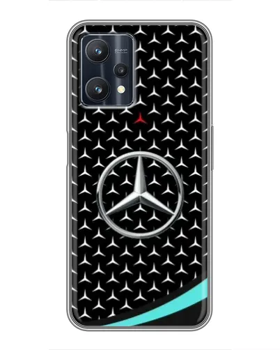 Чехол для Realme 9 Pro Plus с картинкой «Mercedes — бирюзовый акцент»