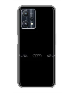 Чехол для Realme 9 Pro Plus с картинкой «Audi — световой подпись»