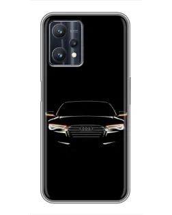Чехол для Realme 9 Pro Plus с картинкой «Audi — ночной контур»