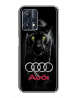 Чехол для Realme 9 Pro Plus с картинкой «Пантера и Audi»