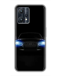 Чехол для Realme 9 Pro Plus с картинкой «Audi в неоне»