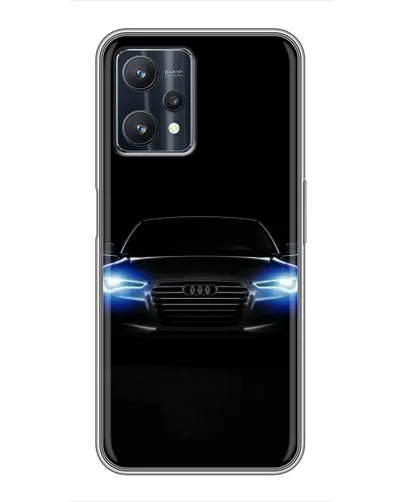 Чехол для Realme 9 Pro Plus с картинкой «Audi в неоне»