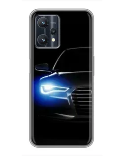 Чехол для Realme 9 Pro Plus с картинкой «Неоновый взгляд Audi»