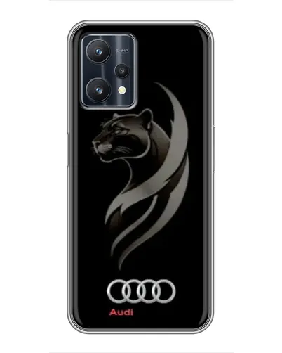 Чехол для Realme 9 Pro Plus с картинкой «Графика — пантера и Audi»