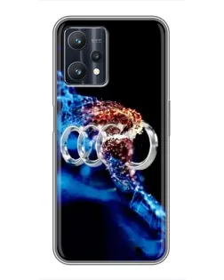 Чехол для Realme 9 Pro Plus с картинкой «Энергия лого Audi»