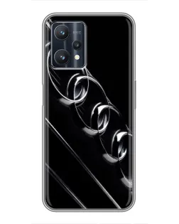 Чехол для Realme 9 Pro Plus с картинкой «Audi — абстрактные кольца»