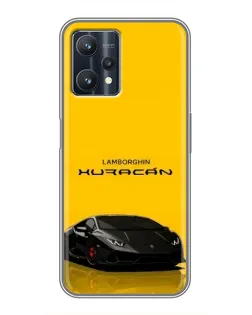 Чехол для Realme 9 Pro Plus с картинкой «Lamborghini Huracan черный»