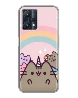 Чехол для Realme 9 Pro Plus с картинкой «Единорог Pusheen»
