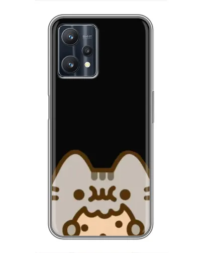 Чехол для Realme 9 Pro Plus с картинкой «Пушин на черном»