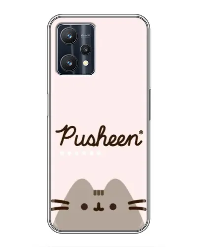 Чехол для Realme 9 Pro Plus с картинкой «Pusheen логотип»