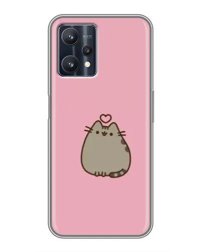 Чехол для Realme 9 Pro Plus с картинкой «Pusheen сердце»