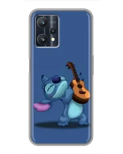 Чехол для Realme 9 Pro Plus с картинкой «Стич с укулеле»