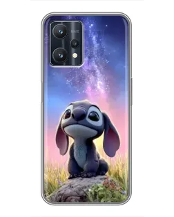 Чехол для Realme 9 Pro Plus с картинкой «Стич на рассвете»