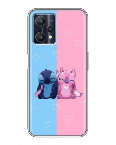 Чехол для Realme 9 Pro Plus с картинкой «Stitch и Angel Love»