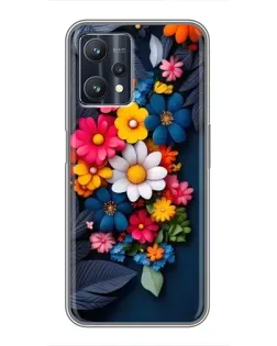 Чехол для Realme 9 Pro Plus с картинкой «Цветочная феерия»