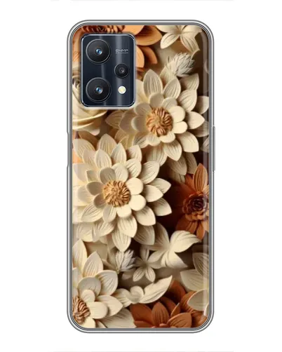 Чехол для Realme 9 Pro Plus с картинкой «Бежевый флористический декор»
