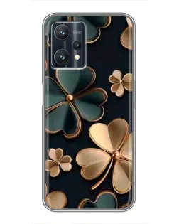Чехол для Realme 9 Pro Plus с картинкой «Клевер в золоте»