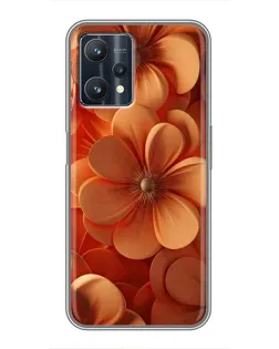 Чехол для Realme 9 Pro Plus с картинкой «Оранжевый макро цветок»