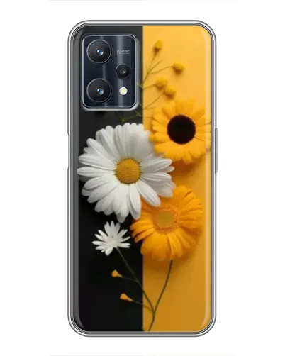 Чехол для Realme 9 Pro Plus с картинкой «Подсолнух и ромашка»