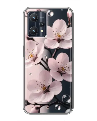 Чехол для Realme 9 Pro Plus с картинкой «Нежная сакура и капли» Чехол для Realme 9 Pro Plus с картинкой «Нежная сакура и капли»