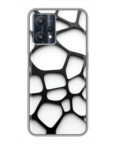 Чехол для Realme 9 Pro Plus с картинкой «Белая объемная сетка»