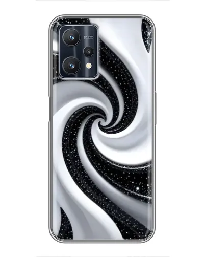 Чехол для Realme 9 Pro Plus с картинкой «Черно-белая спираль»