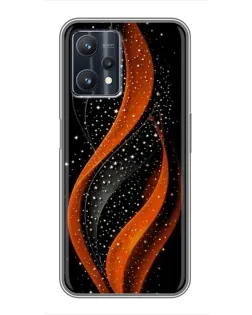Чехол для Realme 9 Pro Plus с картинкой «Огненная звездная волна»