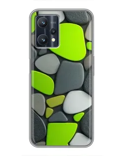 Чехол для Realme 9 Pro Plus с картинкой «Яркая неоновая галька»
