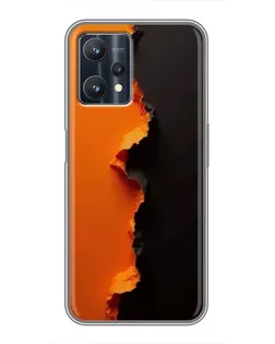 Чехол для Realme 9 Pro Plus с картинкой «Оранжевый разлом»