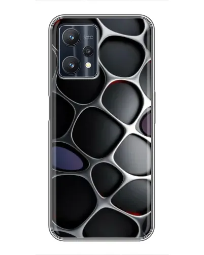 Чехол для Realme 9 Pro Plus с картинкой «Объемная темная решетка»