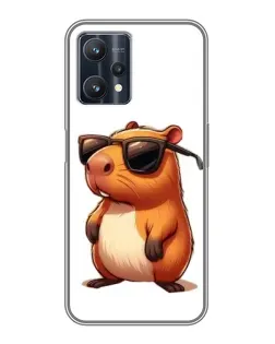 Чехол для Realme 9 Pro Plus с картинкой «Капибара в очках»