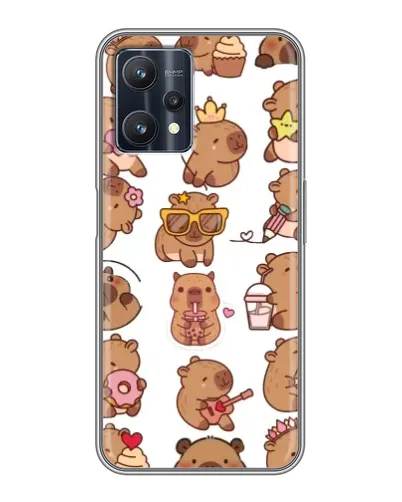 Чехол для Realme 9 Pro Plus с картинкой «Стикерпак с капибарами»