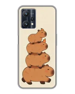 Чехол для Realme 9 Pro Plus с картинкой «Башня из капибар»