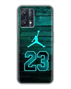 Чехол для Realme 9 Pro с картинкой «Jordan Cyan 23»