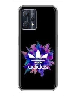Чехол для Realme 9 Pro с картинкой «Взрыв красок Adidas»