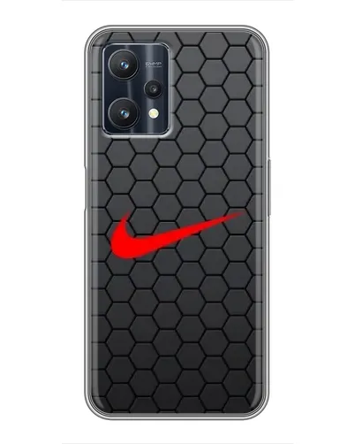 Чехол для Realme 9 Pro с картинкой «Nike — карбоновая сетка»