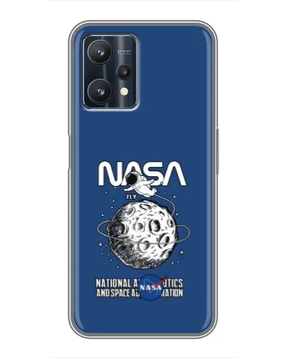 Чехол для Realme 9 Pro с картинкой «NASA — лунная миссия»