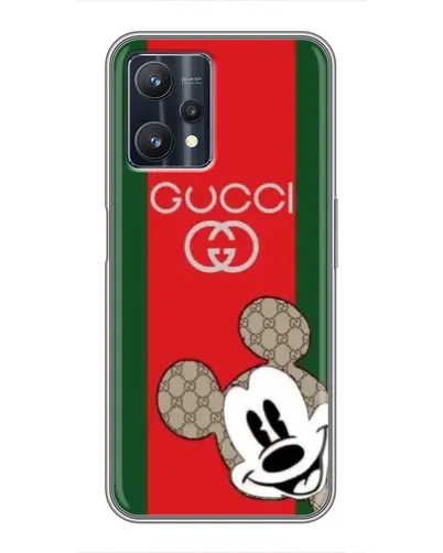 Чехол для Realme 9 Pro с картинкой «Gucci — полосы и Микки»