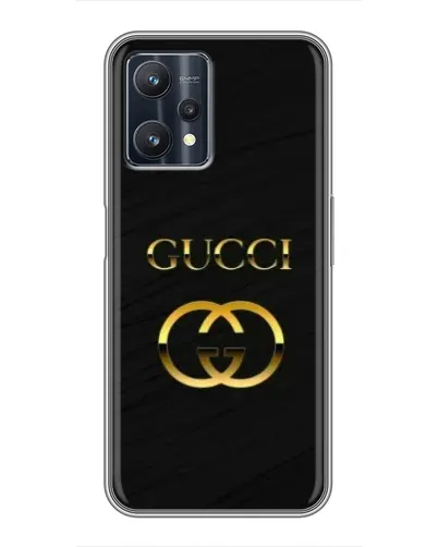 Чехол для Realme 9 Pro с картинкой «Золотой логотип Gucci»