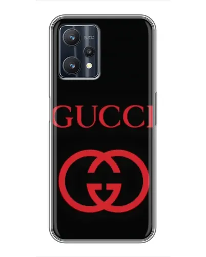 Чехол для Realme 9 Pro с картинкой «Gucci — красный логотип»
